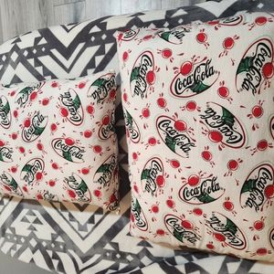 Coca-cola "popping tops" pillows, Pair, Set of 2